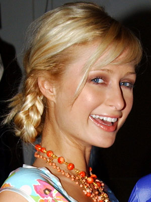 Paris Hilton Braid Side Bun