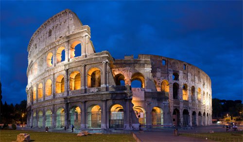 Rome in Italy and the coliseum